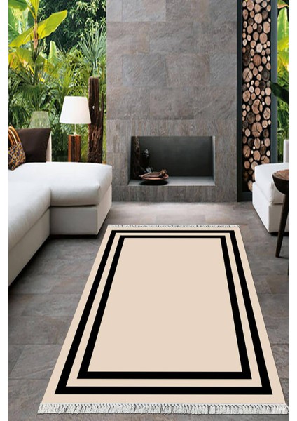 Dijital Baskılı Kaymaz Taban Yıkanabilir Çerçeveli Salon Halısı Mutfak Halısı Yolluk VH-HT-1596