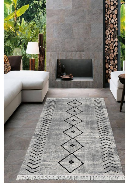 Dijital Baskılı Kaymaz Taban Yıkanabilir Modern Salon Halısı Mutfak Halısı Yolluk VH-HT-962