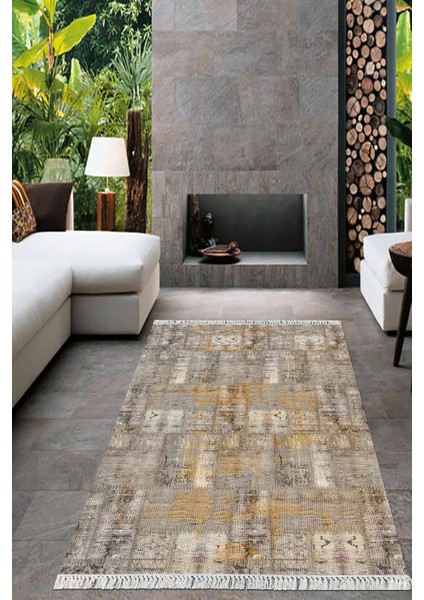 Dijital Baskılı Kaymaz Taban Yıkanabilir Modern Salon Halısı Mutfak Halısı Yolluk VH-HT-982