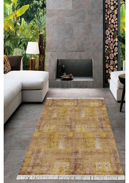 Dijital Baskılı Kaymaz Taban Yıkanabilir Modern Salon Halısı Mutfak Halısı Yolluk VH-HT-985