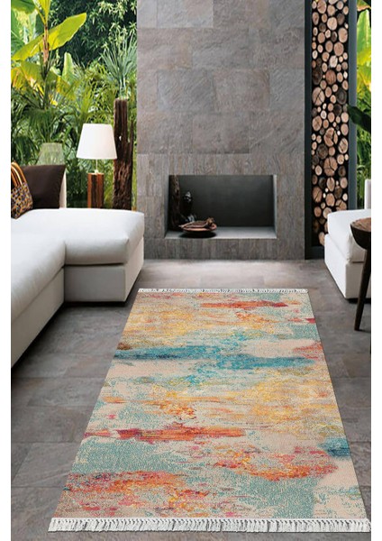 Dijital Baskılı Kaymaz Taban Yıkanabilir Modern Salon Halısı Mutfak Halısı Yolluk Vh-Ht-8