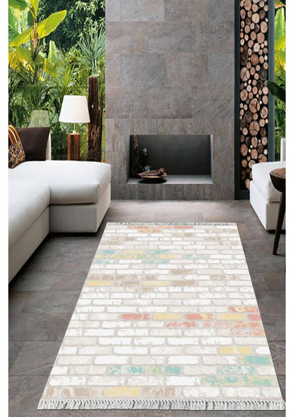 Dijital Baskılı Kaymaz Taban Yıkanabilir Modern Salon Halısı Mutfak Halısı Yolluk Vh-Ht-97