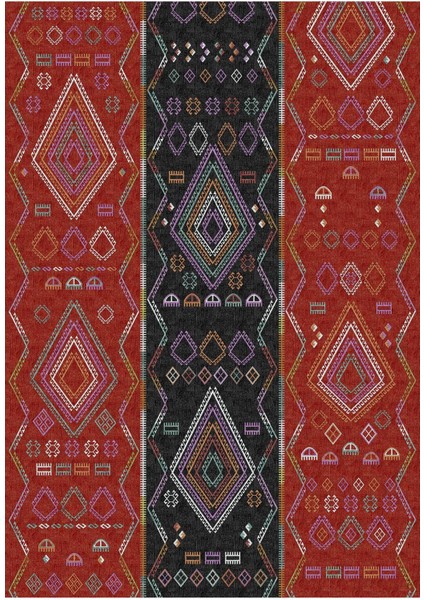 Dijital Baskılı Kaymaz Taban Yıkanabilir Modern Salon Halısı Mutfak Halısı Yolluk VH-HT-119