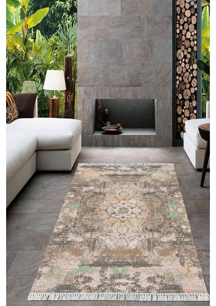 Dijital Baskılı Kaymaz Taban Yıkanabilir Modern Salon Halısı Mutfak Halısı Yolluk VH-HT-137