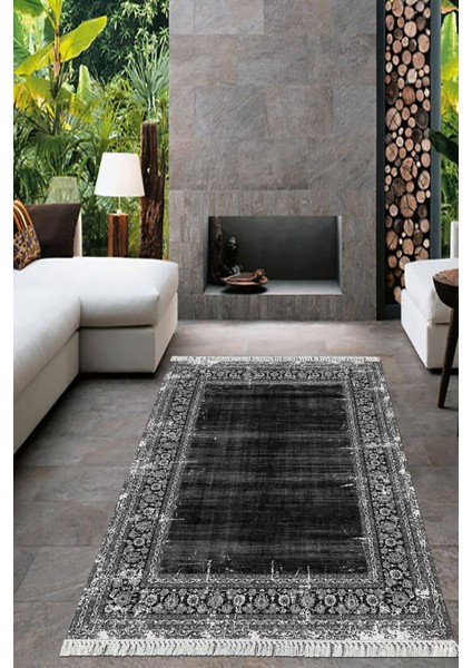 Dijital Baskılı Kaymaz Taban Yıkanabilir Çerçeveli Salon Halısı Mutfak Halısı Yolluk VH-HT-124