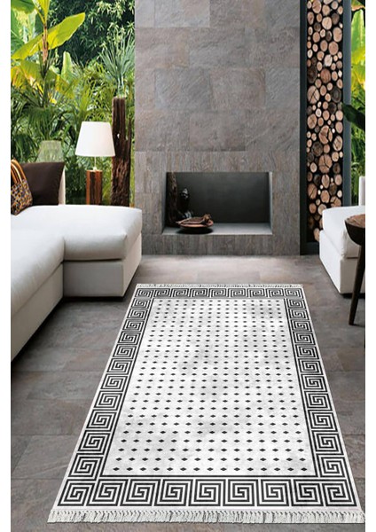 Dijital Baskılı Kaymaz Taban Yıkanabilir Çerçeveli Salon Halısı Mutfak Halısı Yolluk VH-HT-161