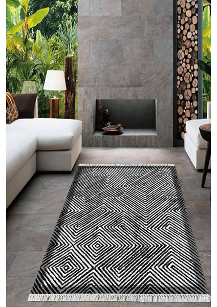 Dijital Baskılı Kaymaz Taban Yıkanabilir Modern Salon Halısı Mutfak Halısı Yolluk VH-HT-156