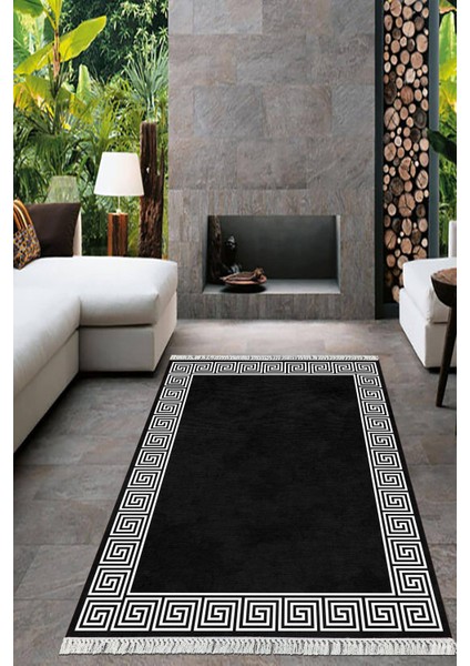 Dijital Baskılı Kaymaz Taban Yıkanabilir Çerçeveli Salon Halısı Mutfak Halısı Yolluk VH-HT-163