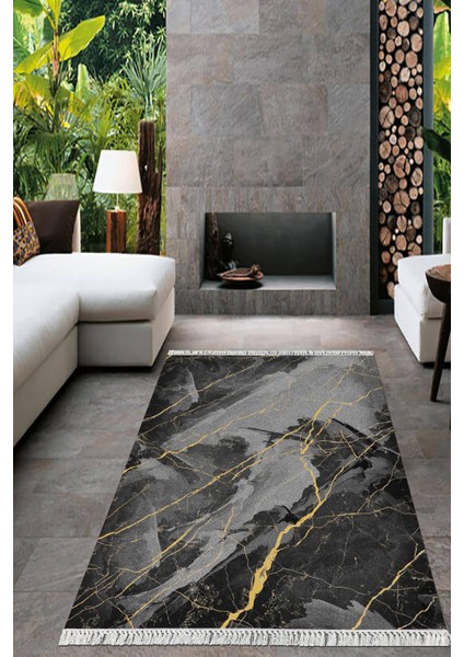 Dijital Baskılı Kaymaz Taban Yıkanabilir Modern Salon Halısı Mutfak Halısı Yolluk VH-HT-191