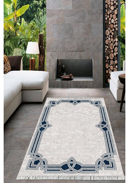 Dijital Baskılı Kaymaz Taban Yıkanabilir Çerçeveli Salon Halısı Mutfak Halısı Yolluk VH-HT-233