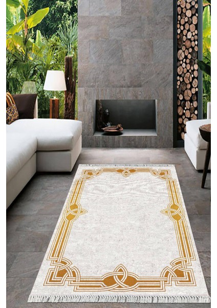 Dijital Baskılı Kaymaz Taban Yıkanabilir Çerçeveli Salon Halısı Mutfak Halısı Yolluk VH-HT-237