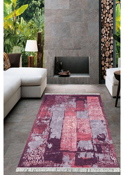 Dijital Baskılı Kaymaz Taban Yıkanabilir Modern Salon Halısı Mutfak Halısı Yolluk VH-HT-193