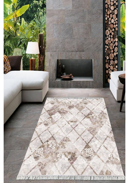 Dijital Baskılı Kaymaz Taban Yıkanabilir Modern Salon Halısı Mutfak Halısı Yolluk VH-HT-202