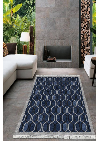 Dijital Baskılı Kaymaz Taban Yıkanabilir Modern Salon Halısı Mutfak Halısı Yolluk VH-HT-196