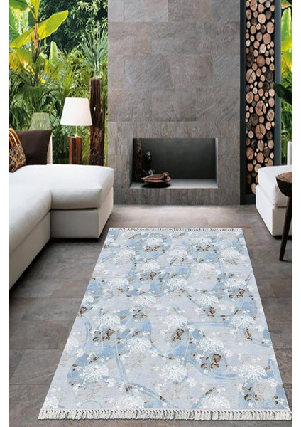 Dijital Baskılı Kaymaz Taban Yıkanabilir Modern Salon Halısı Mutfak Halısı Yolluk VH-HT-253