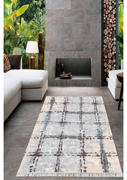 Dijital Baskılı Kaymaz Taban Yıkanabilir Modern Salon Halısı Mutfak Halısı Yolluk VH-HT-262