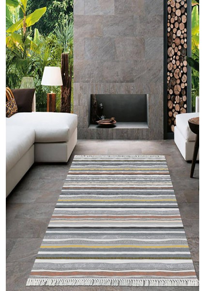 Dijital Baskılı Kaymaz Taban Yıkanabilir Modern Salon Halısı Mutfak Halısı Yolluk VH-HT-263