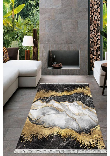 Dijital Baskılı Kaymaz Taban Yıkanabilir Modern Salon Halısı Mutfak Halısı Yolluk VH-HT-316
