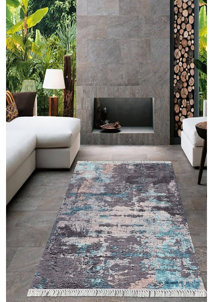 Dijital Baskılı Kaymaz Taban Yıkanabilir Modern Salon Halısı Mutfak Halısı Yolluk VH-HT-334