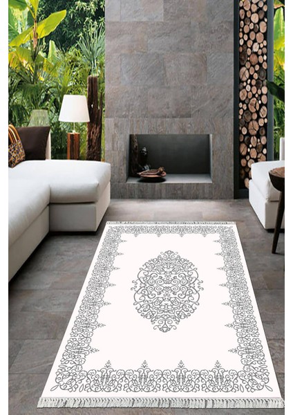 Dijital Baskılı Kaymaz Taban Yıkanabilir Çerçeveli Salon Halısı Mutfak Halısı Yolluk VH-HT-344