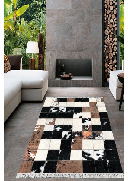 Dijital Baskılı Kaymaz Taban Yıkanabilir Modern Salon Halısı Mutfak Halısı Yolluk VH-HT-346