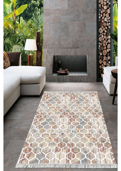 Dijital Baskılı Kaymaz Taban Yıkanabilir Modern Salon Halısı Mutfak Halısı Yolluk VH-HT-348