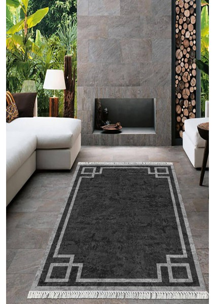 Dijital Baskılı Kaymaz Taban Yıkanabilir Çerçeveli Salon Halısı Mutfak Halısı Yolluk VH-HT-364