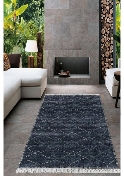 Dijital Baskılı Kaymaz Taban Yıkanabilir Sade Desen Salon Halısı Mutfak Halısı Yolluk VH-HT-395