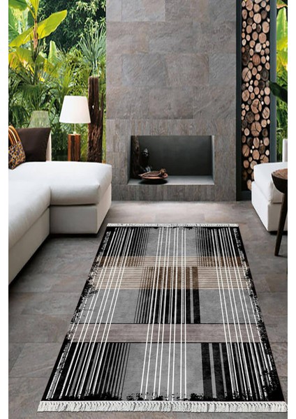 Dijital Baskılı Kaymaz Taban Yıkanabilir Modern Salon Halısı Mutfak Halısı Yolluk VH-HT-398