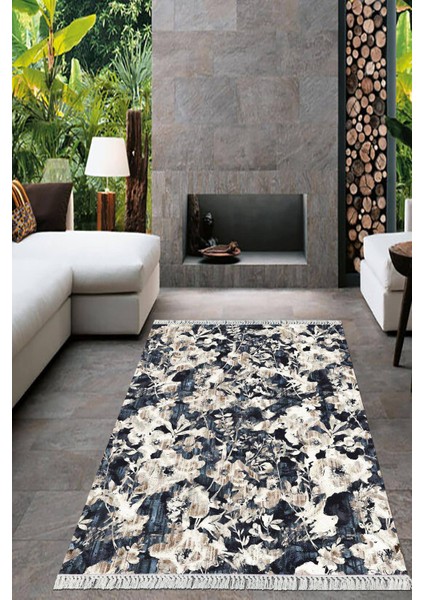 Dijital Baskılı Kaymaz Taban Yıkanabilir Modern Salon Halısı Mutfak Halısı Yolluk VH-HT-375
