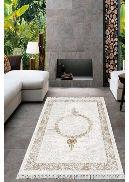 Dijital Baskılı Kaymaz Taban Yıkanabilir Çerçeveli Salon Halısı Mutfak Halısı Yolluk VH-HT-503