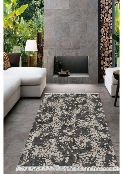 Dijital Baskılı Kaymaz Taban Yıkanabilir Modern Salon Halısı Mutfak Halısı Yolluk VH-HT-455