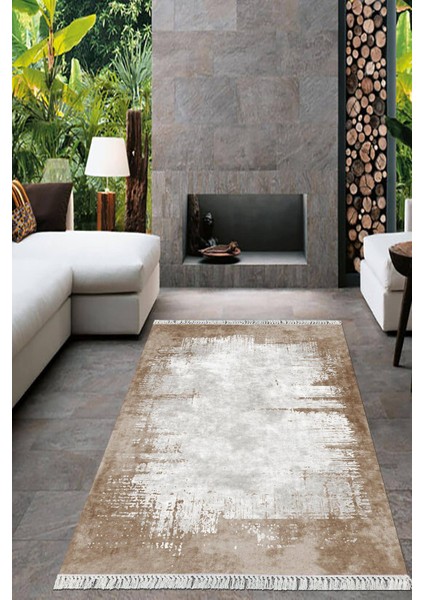 Dijital Baskılı Kaymaz Taban Yıkanabilir Sade Desen Salon Halısı Mutfak Halısı Yolluk VH-HT-494