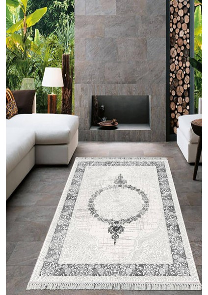 Dijital Baskılı Kaymaz Taban Yıkanabilir Çerçeveli Salon Halısı Mutfak Halısı Yolluk VH-HT-504