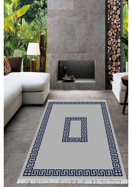 Dijital Baskılı Kaymaz Taban Yıkanabilir Çerçeveli Salon Halısı Mutfak Halısı Yolluk VH-HT-599