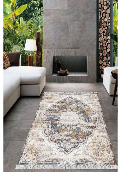Dijital Baskılı Kaymaz Taban Yıkanabilir Modern Salon Halısı Mutfak Halısı Yolluk VH-HT-631