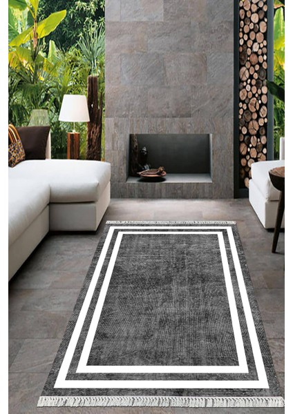 Dijital Baskılı Kaymaz Taban Yıkanabilir Çerçeveli Salon Halısı Mutfak Halısı Yolluk VH-HT-575