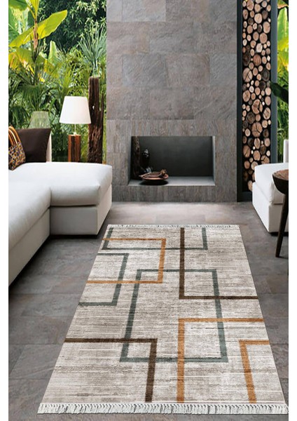 Dijital Baskılı Kaymaz Taban Yıkanabilir Modern Salon Halısı Mutfak Halısı Yolluk VH-HT-676