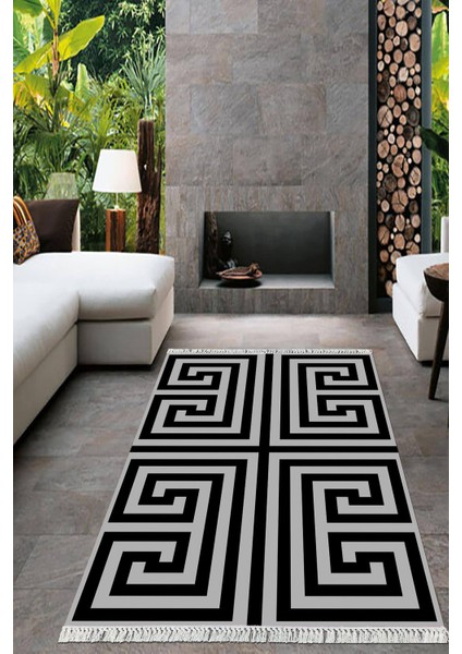 Dijital Baskılı Kaymaz Taban Yıkanabilir Modern Salon Halısı Mutfak Halısı Yolluk VH-HT-704