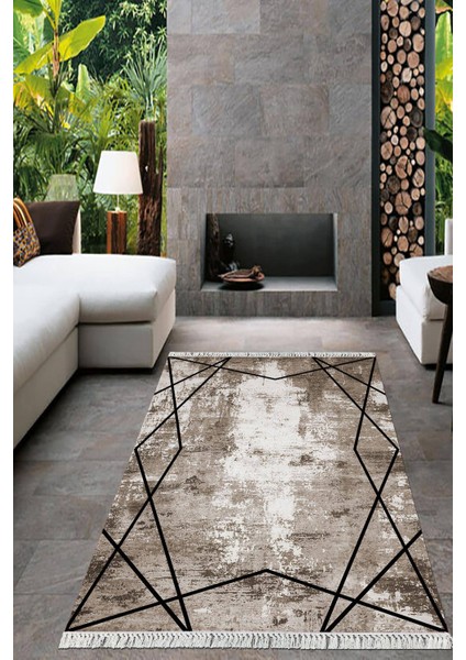 Dijital Baskılı Kaymaz Taban Yıkanabilir Modern Salon Halısı Mutfak Halısı Yolluk VH-HT-696
