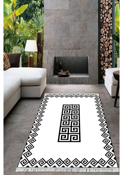 Dijital Baskılı Kaymaz Taban Yıkanabilir Çerçeveli Salon Halısı Mutfak Halısı Yolluk VH-HT-838