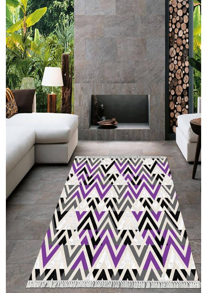Dijital Baskılı Kaymaz Taban Yıkanabilir Modern Salon Halısı Mutfak Halısı Yolluk VH-HT-782