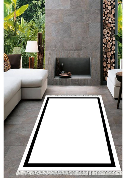 Dijital Baskılı Kaymaz Taban Yıkanabilir Çerçeveli Salon Halısı Mutfak Halısı Yolluk VH-HT-830