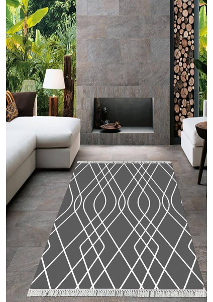 Dijital Baskılı Kaymaz Taban Yıkanabilir Modern Salon Halısı Mutfak Halısı Yolluk VH-HT-902