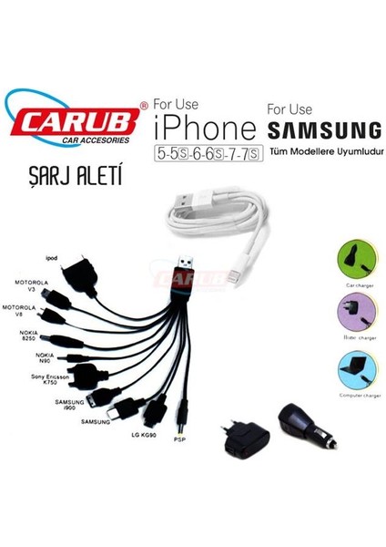 Araç Şarjı 12-220 Iphone - Samsung Çoklu BR5901811