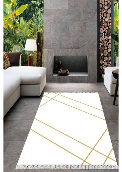 Dijital Baskılı Kaymaz Taban Yıkanabilir Modern Salon Halısı Mutfak Halısı Yolluk VH-HT-959