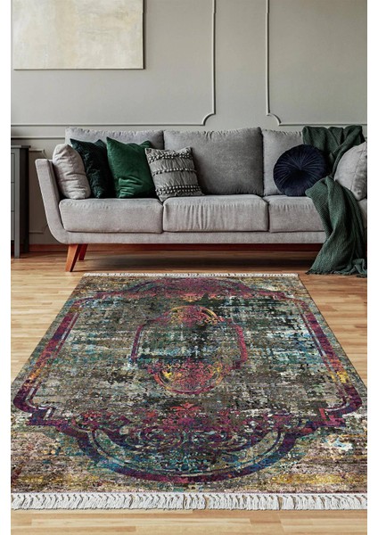 Dijital Baskılı Kaymaz Taban Yıkanabilir Salon Halısı Mutfak Halısı Yolluk VH-SD-231