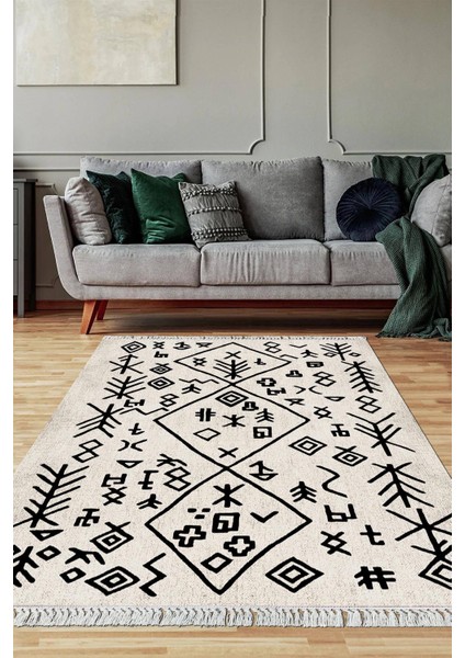 Dijital Baskılı Kaymaz Taban Yıkanabilir Salon Halısı Mutfak Halısı Yolluk VH-SD-948