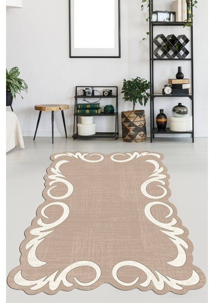 Kaymaz Taban Yıkanabilir Lazer Kesim Salon Halısı Mutfak Halısı Yolluk VHL-HT-1027