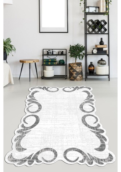 Kaymaz Taban Yıkanabilir Lazer Kesim Salon Halısı Mutfak Halısı Yolluk VHL-HT-1428